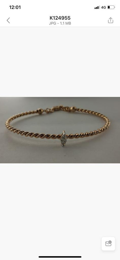 0.01 Ct Round Diamond Bracelets