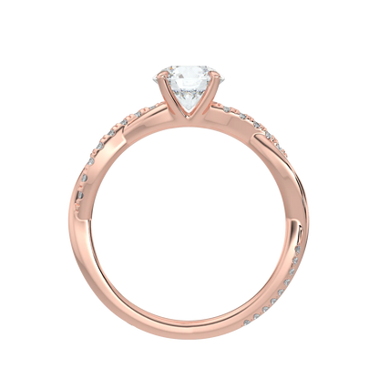 Solitaire infinity ring