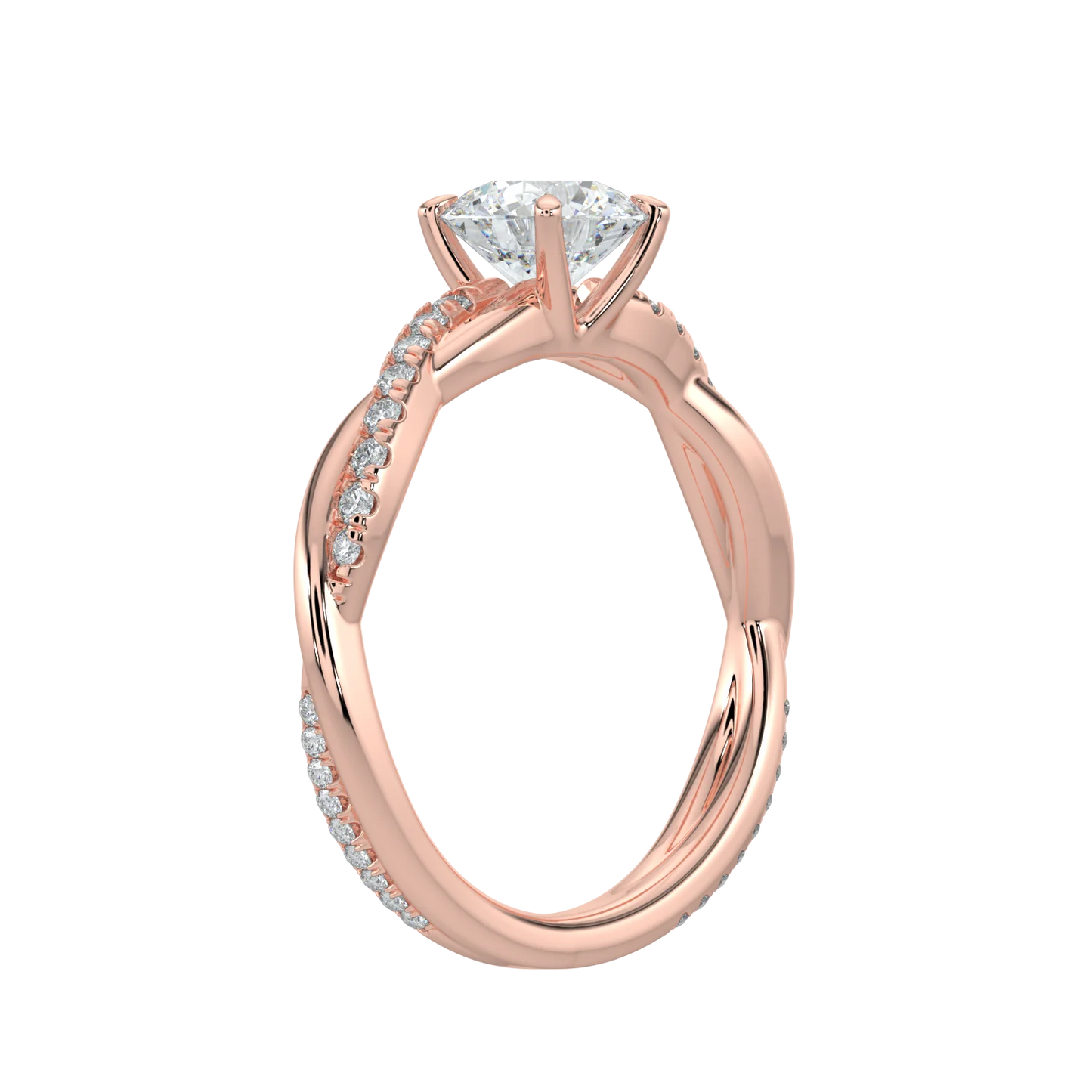 Solitaire infinity ring