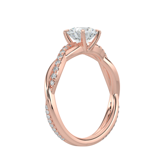 Solitaire infinity ring