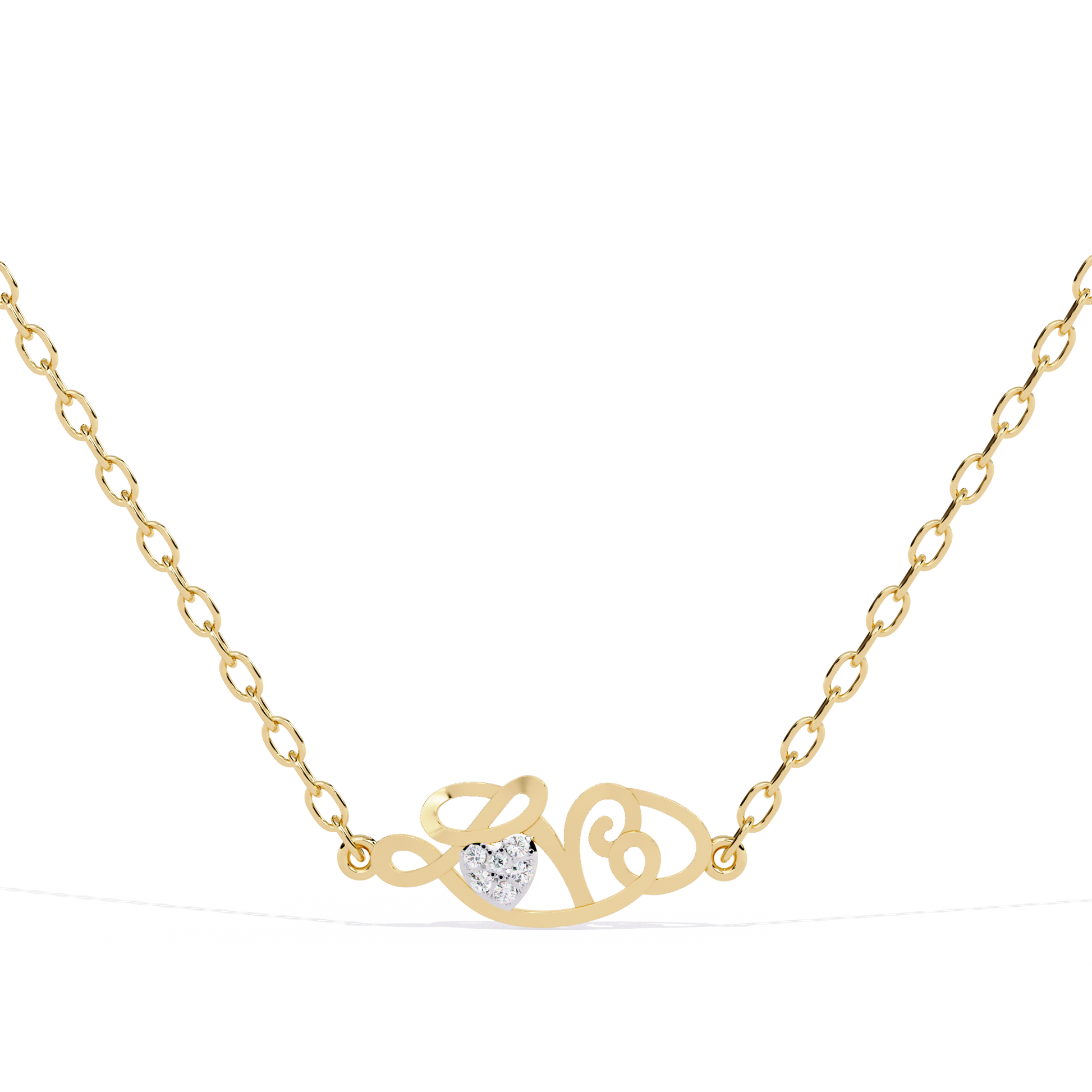 Buy lab grown diamond solitaire yellow gold pendant for women – available online in India at best price