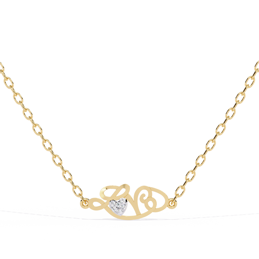 Buy lab grown diamond solitaire yellow gold pendant for women – available online in India at best price