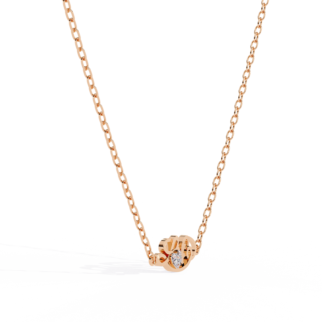 Buy rose gold lab grown diamond solitaire pendant in India – perfect for women