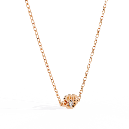 Buy rose gold lab grown diamond solitaire pendant in India – perfect for women