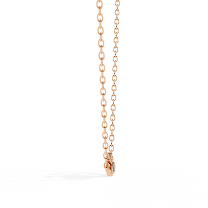 lab grown diamond heart solitaire pendant in rose gold – for sale online in India