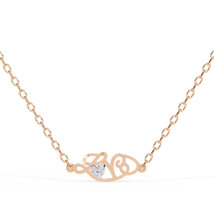 rose gold pendant with solitaire lab grown diamond – shop India online