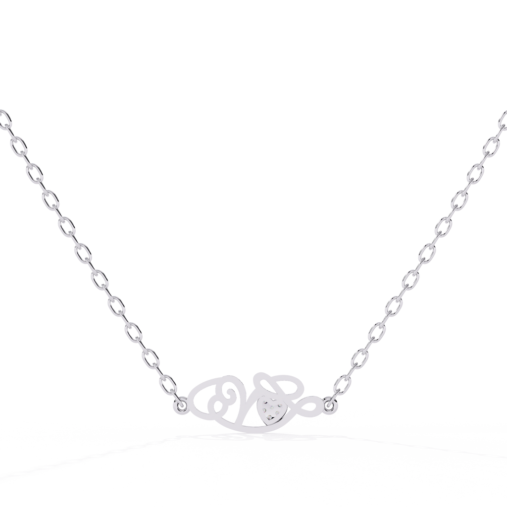 Shop lab grown solitaire diamond white gold pendant online India – elegant gift for women