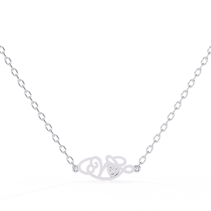 Shop lab grown solitaire diamond white gold pendant online India – elegant gift for women
