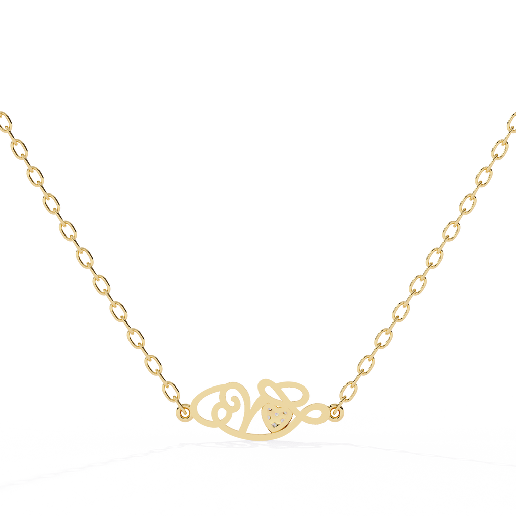 yellow gold lab grown diamond solitaire pendant for women