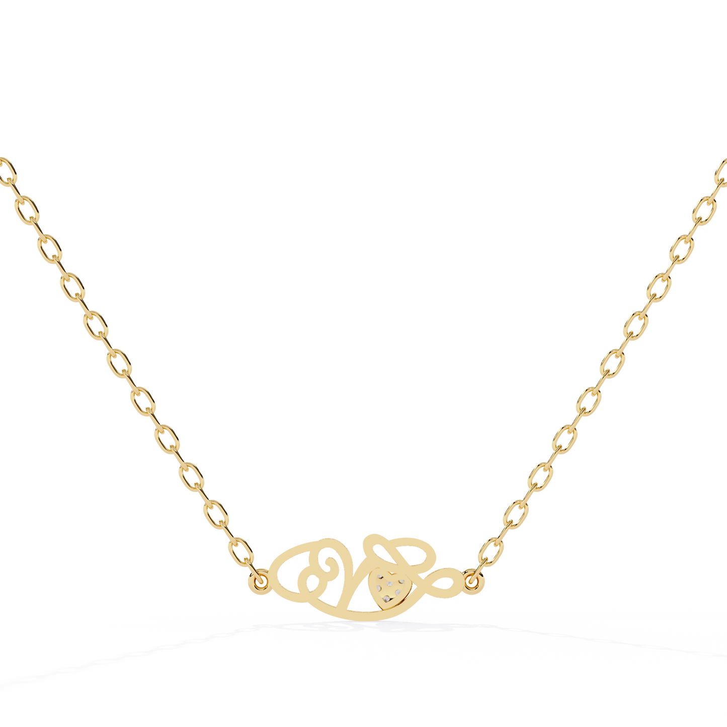 yellow gold lab grown diamond solitaire pendant for women