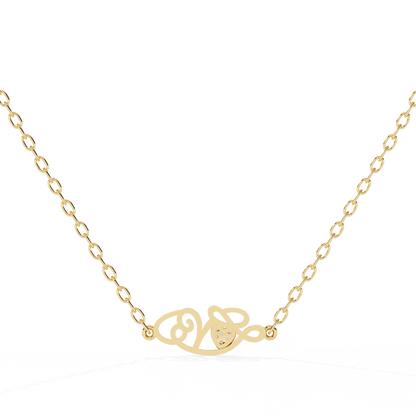 yellow gold lab grown diamond solitaire pendant for women