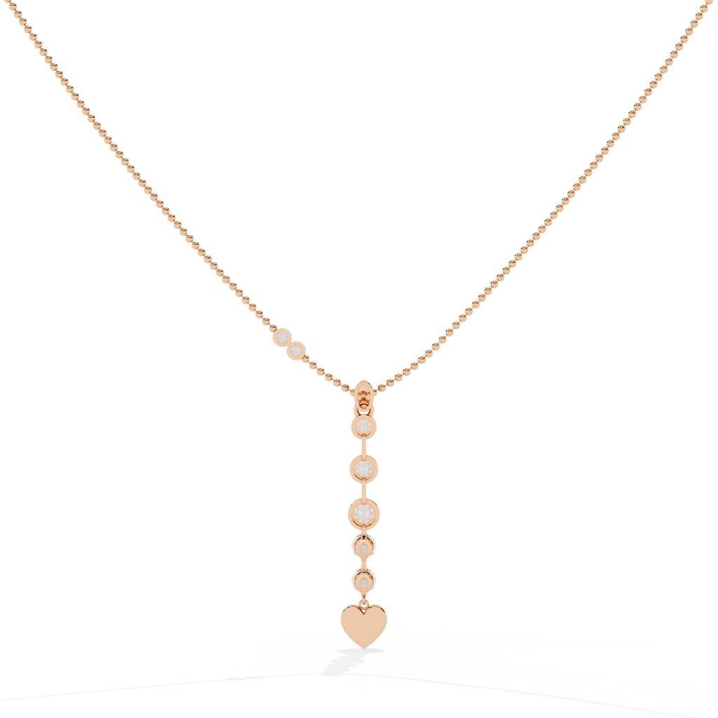 Buy rose gold pendant with lab grown diamonds in India Online