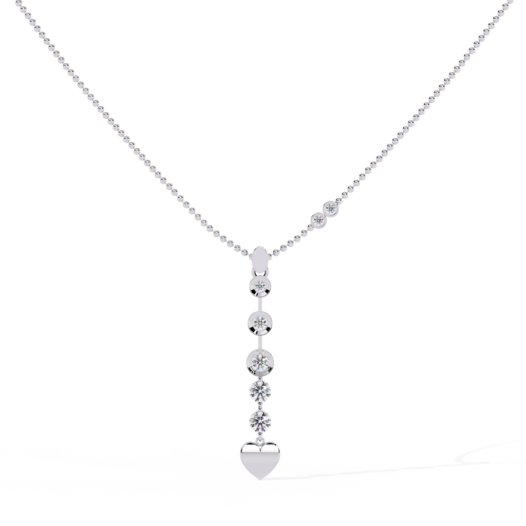 Women’s lab grown diamond pendant with gold heart – price in India online