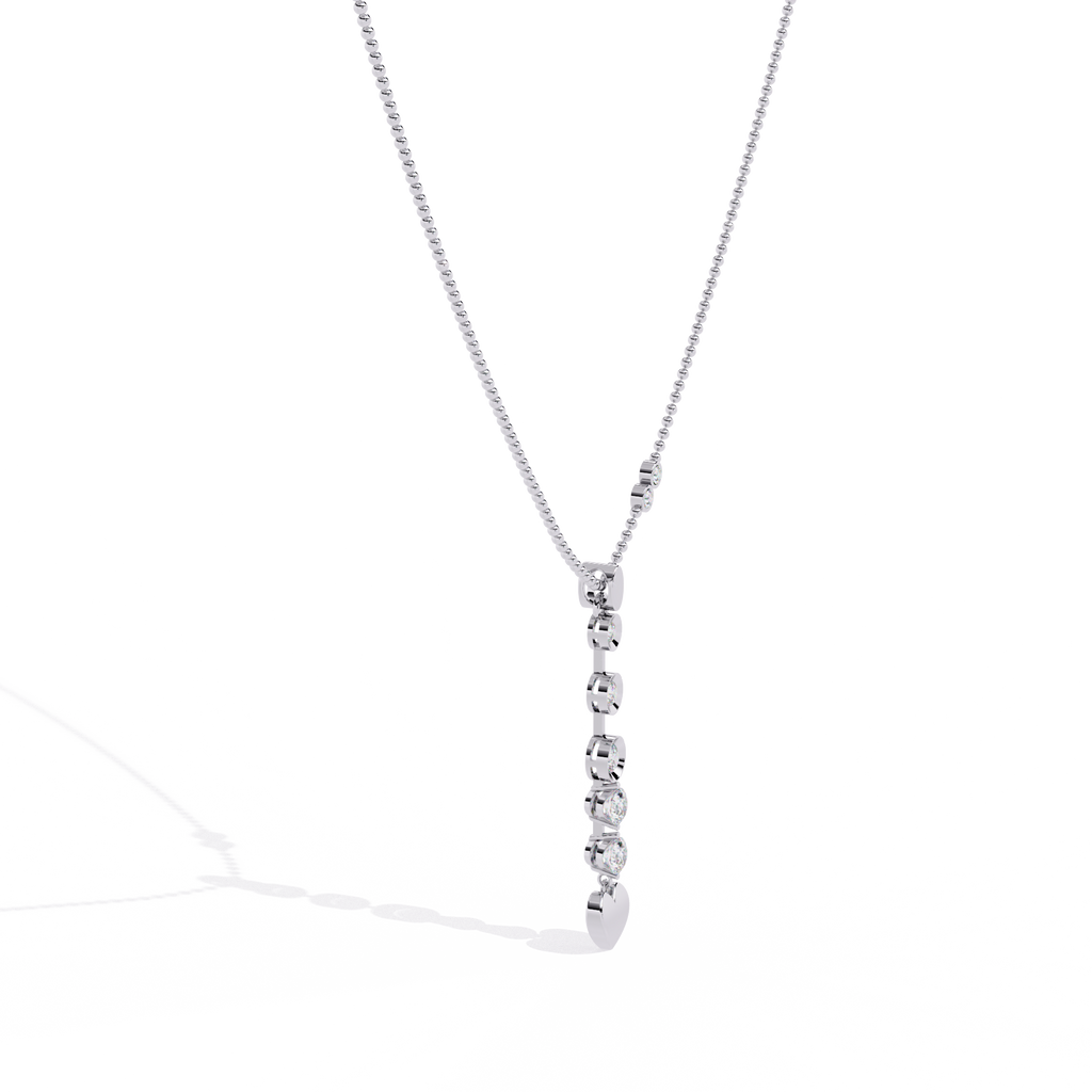 Shop our sleek vertical heat pendant with lab grown diamonds – ideal for women India online