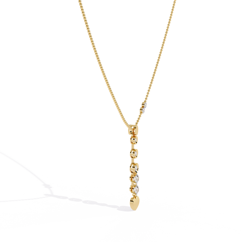 Elegant lab grown diamond pendant design for women – trendy necklace India online