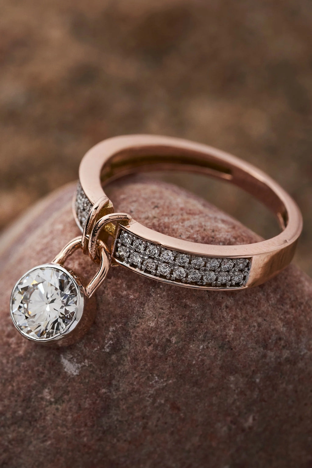Solitaire Charm Ring