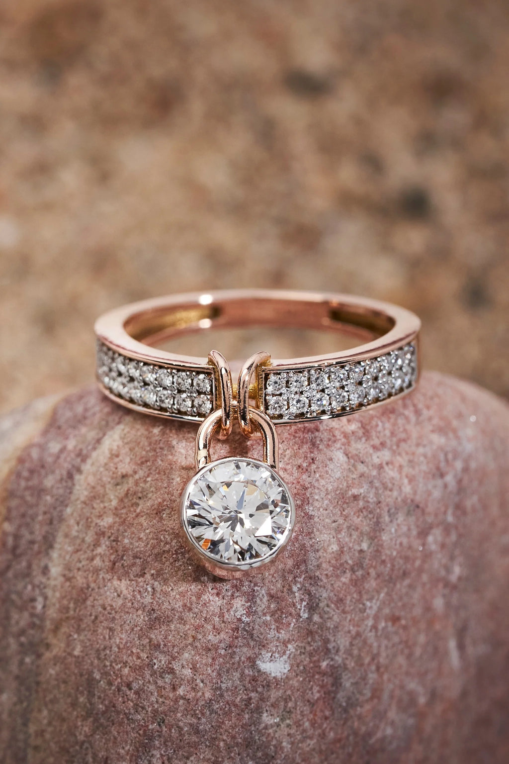 Solitaire Charm Ring