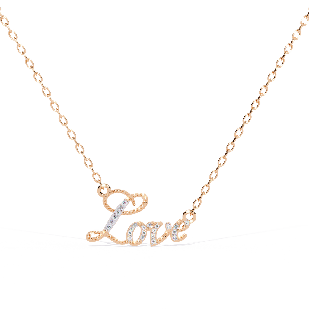 High-quality lab grown diamond Love pendant for women at the best price online in India