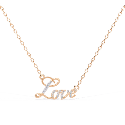 High-quality lab grown diamond Love pendant for women at the best price online in India
