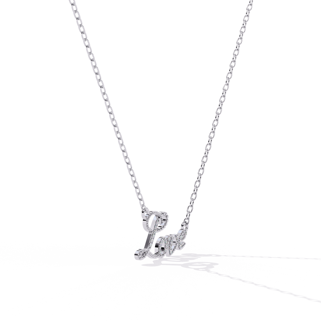 Lab grown diamond pendant India online – Shop trendy Love style pendant for modern women