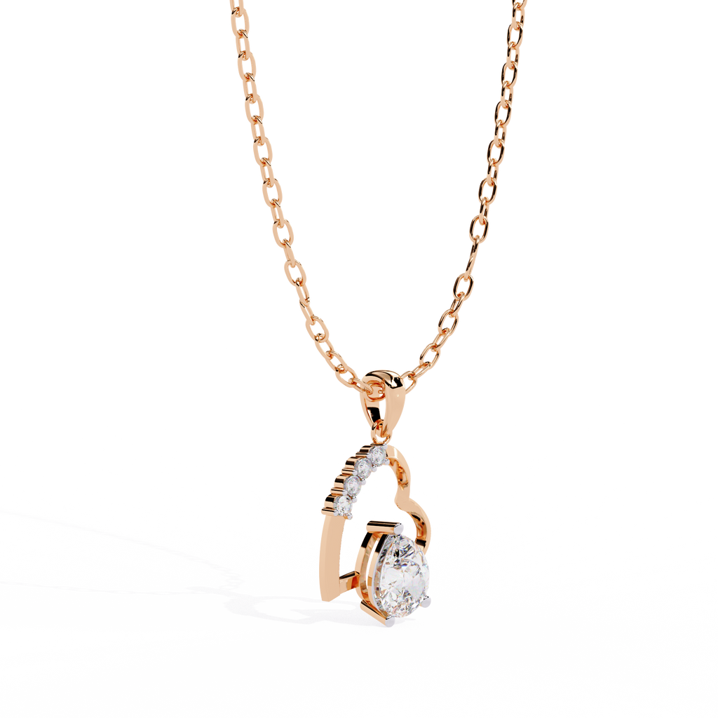 Lab grown diamond heart pendant for women – price in India today