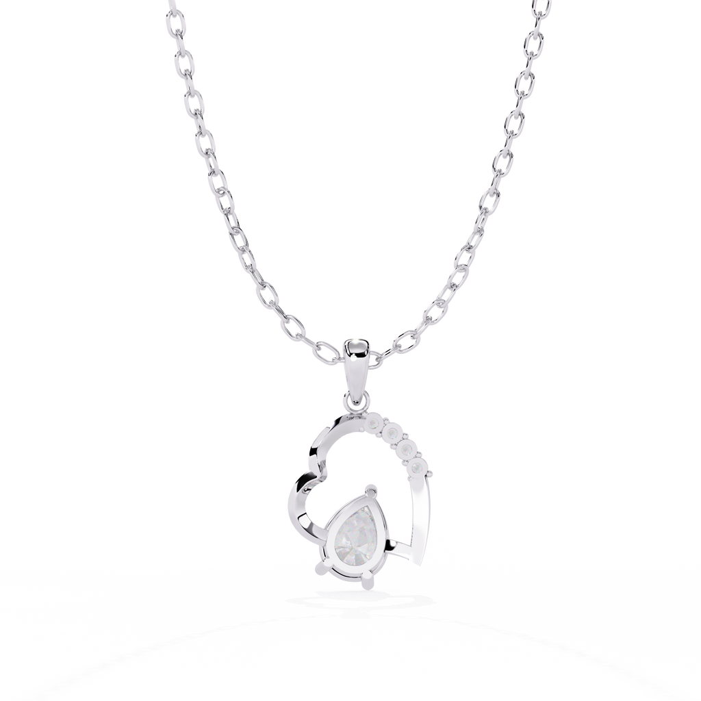 Pear cut Lab grown diamond Pendant for women – white gold pendant for sale India