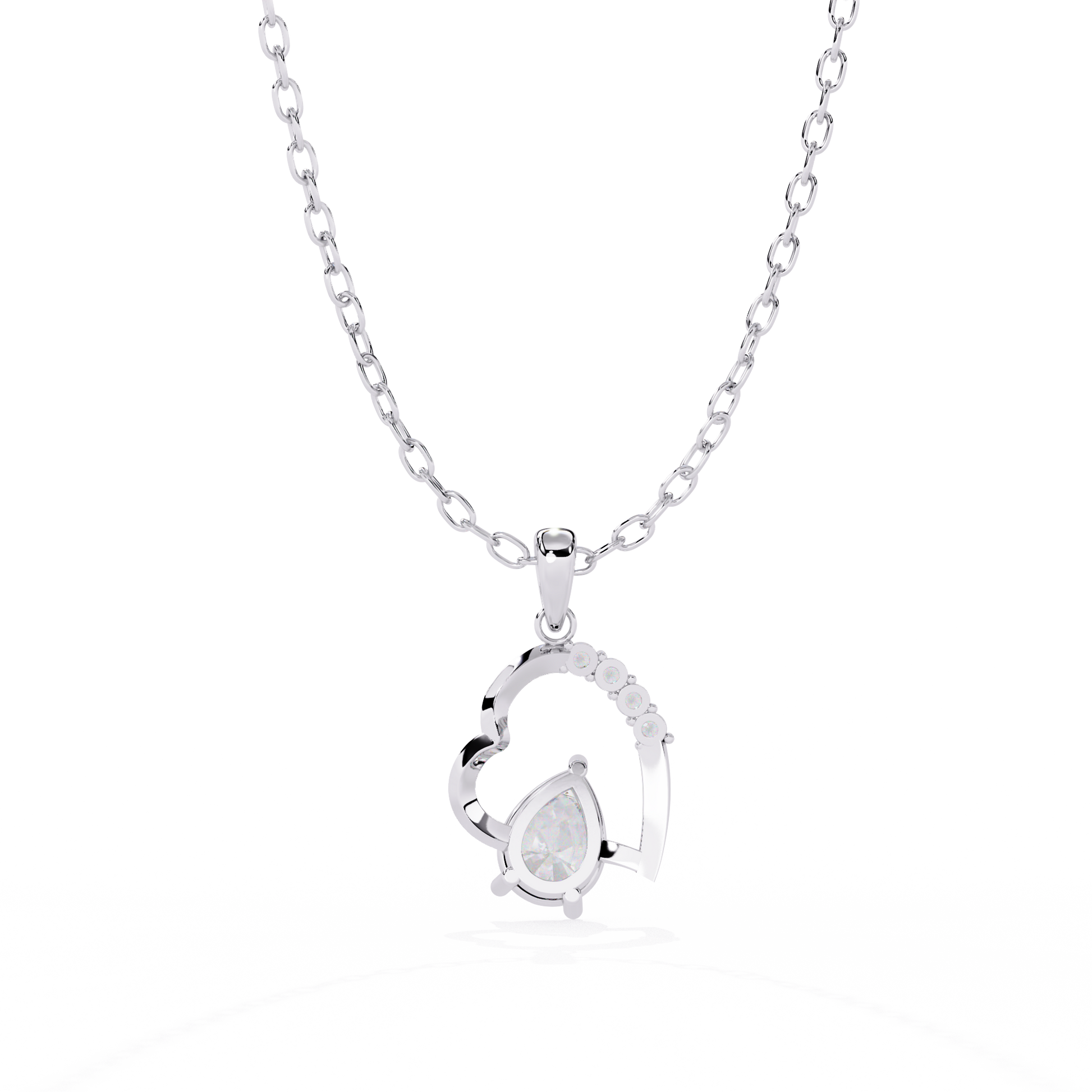 Pear cut Lab grown diamond Pendant for women – white gold pendant for sale India