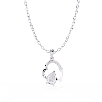 Pear cut Lab grown diamond Pendant for women – white gold pendant for sale India