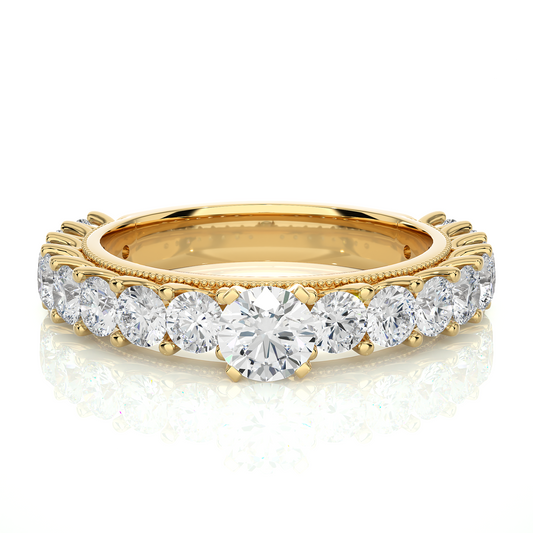 1.31+1.2 Ct Round Diamond Ring