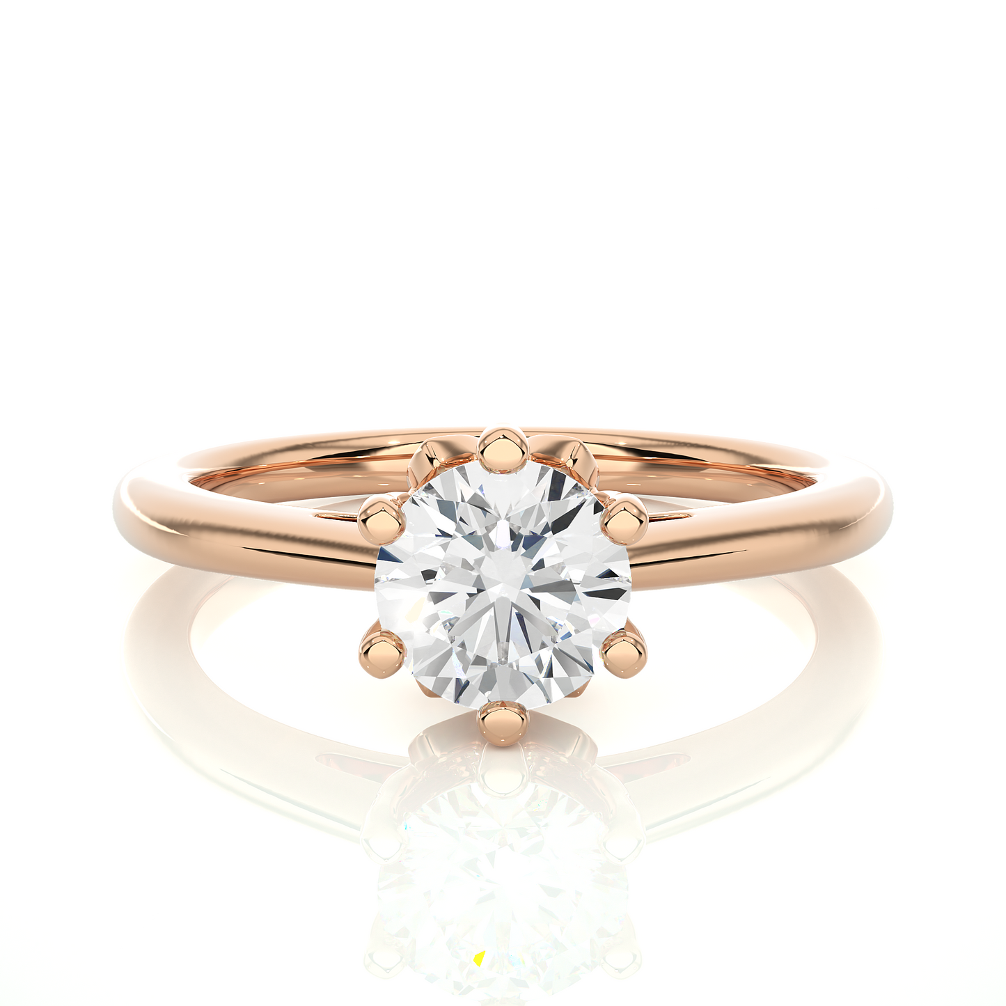 0.02+1 Ct Round Diamond Ring