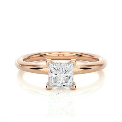 0.8 Ct Princess Diamond Ring