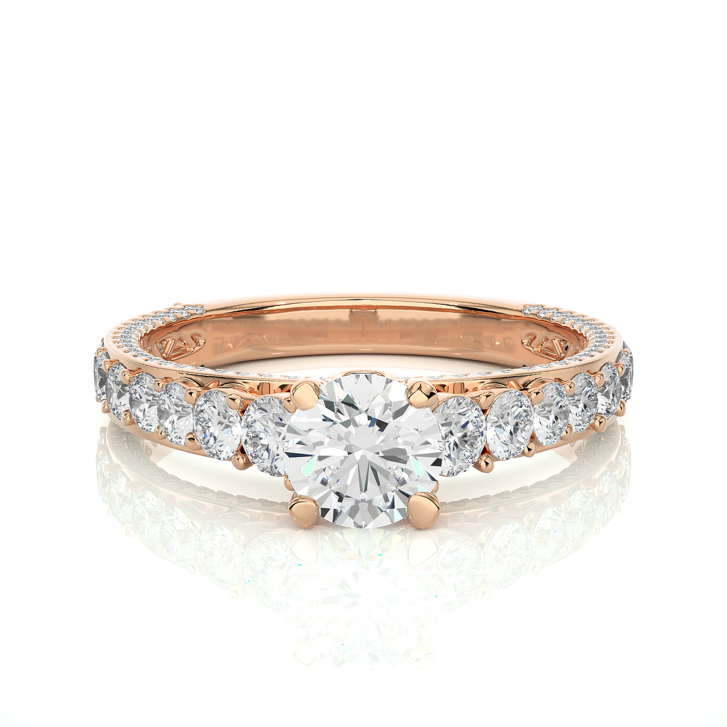 0.6+1.20 Ct Round Diamond Ring