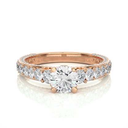 0.6+1.20 Ct Round Diamond Ring