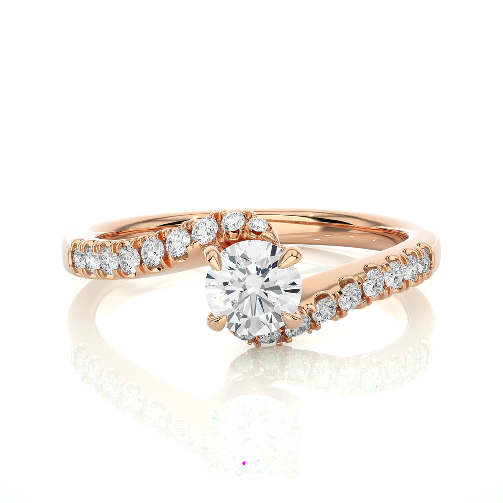 0.5+0.16 Ct Round Diamond Ring