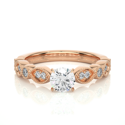 0.5+0.20 Ct Round Diamond Ring