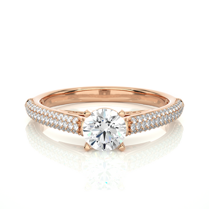 0.50+0.45 Ct Round Diamond Ring