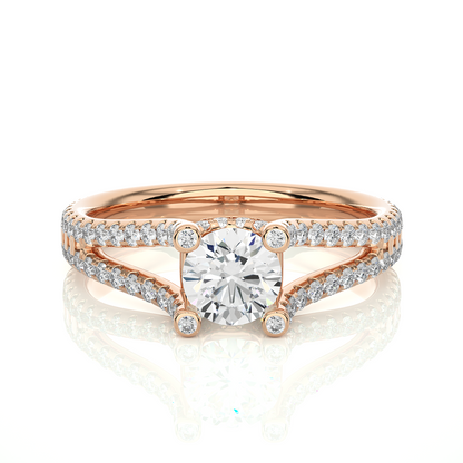 0.5+0.55 Ct Round Diamond Ring