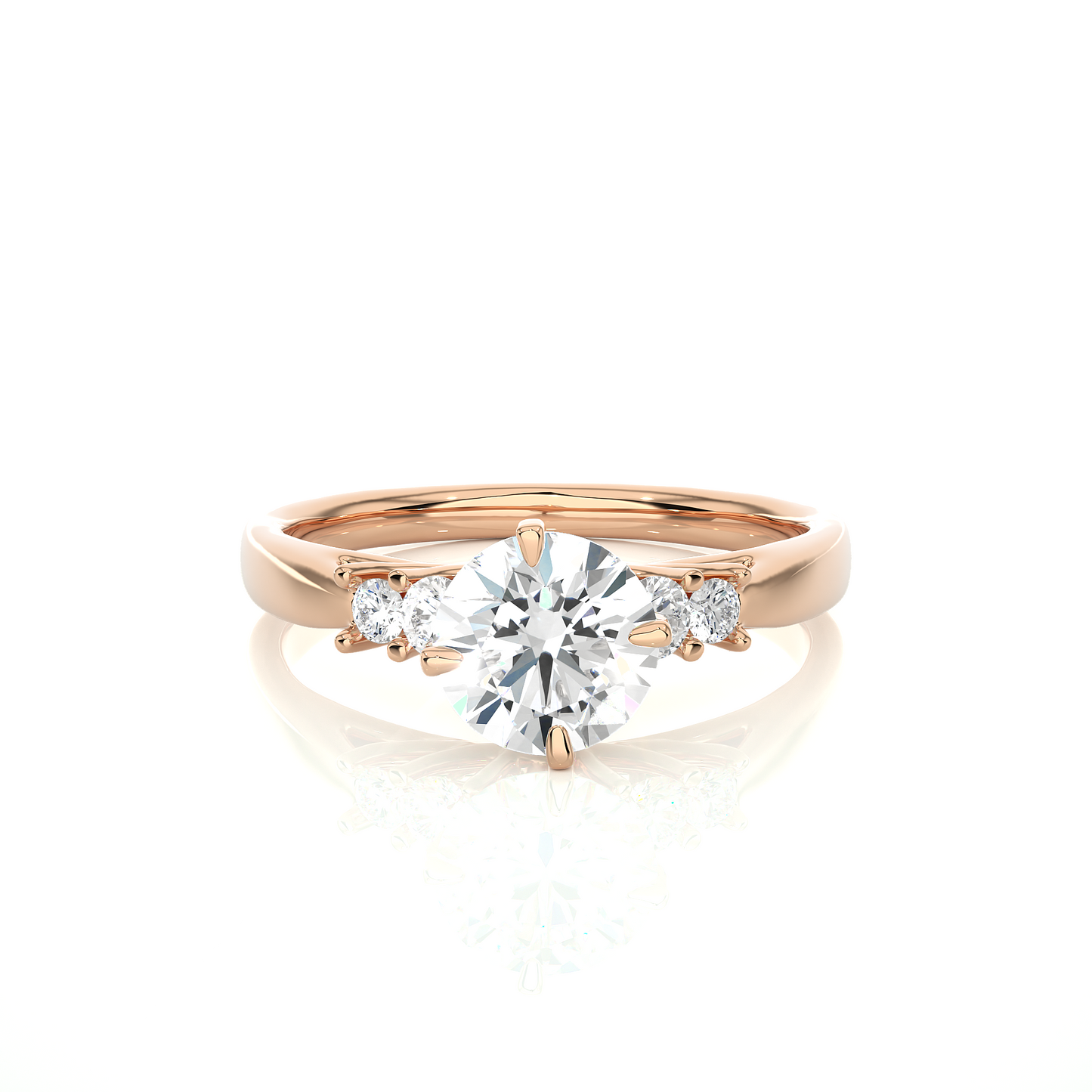 0.5+0.12 Ct Round Diamond Ring