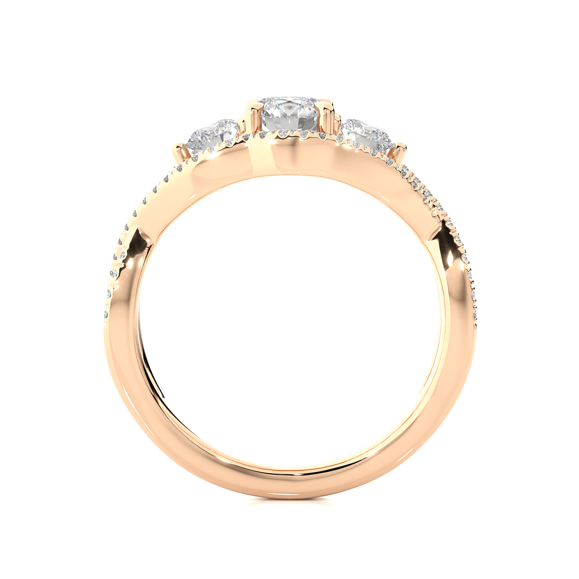 Benevolent Union - Premium Lab Grown Diamond Trilogy Ring