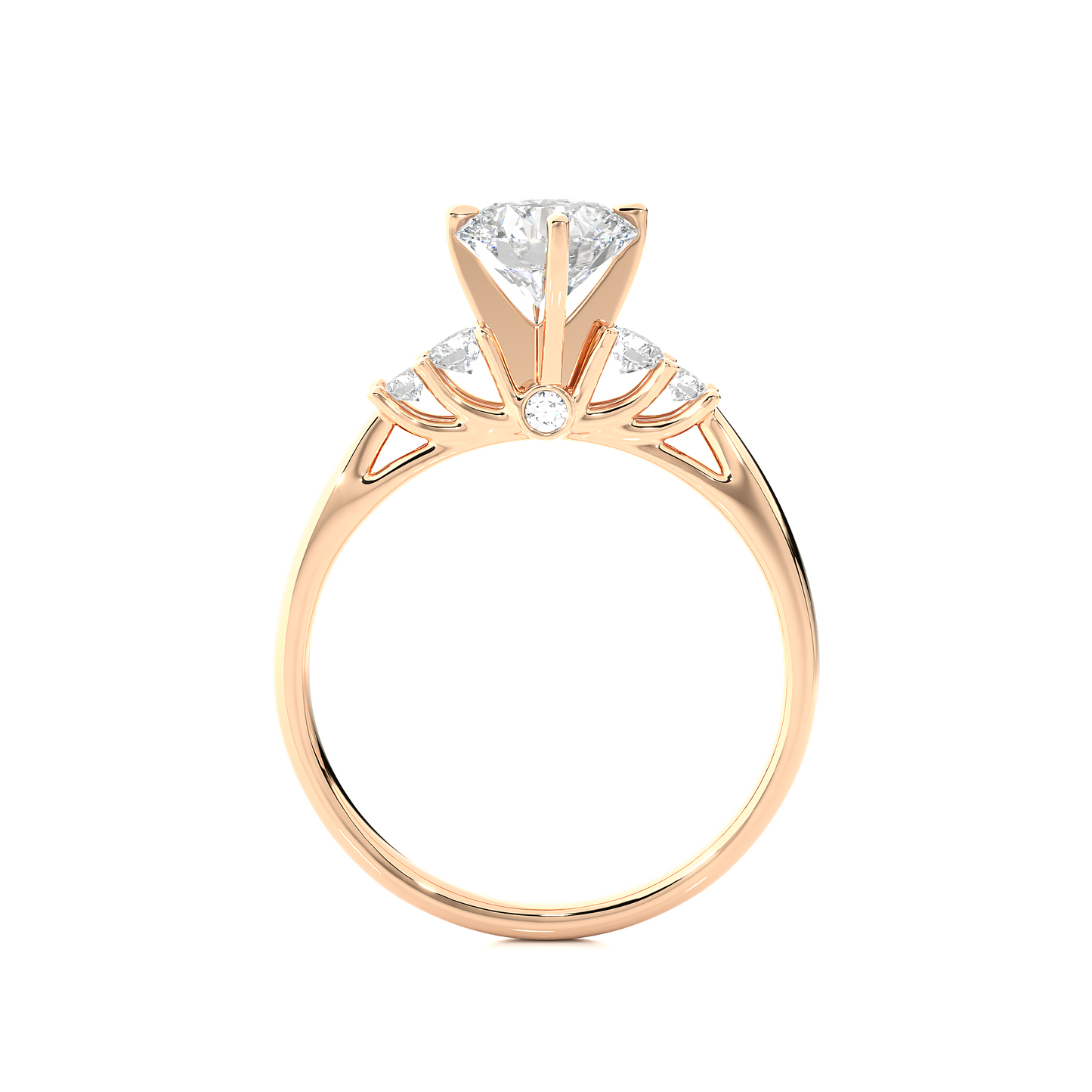 0.5+0.12 Ct Round Diamond Ring