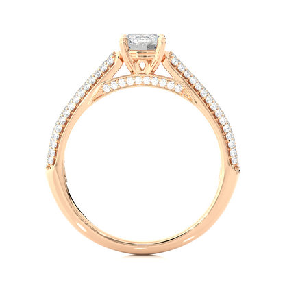 0.50+0.45 Ct Round Diamond Ring