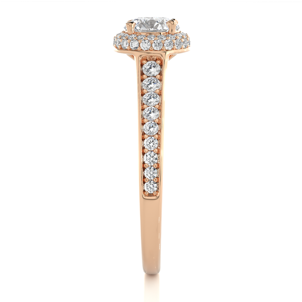 0.6+0.34 Ct Round Diamond Ring