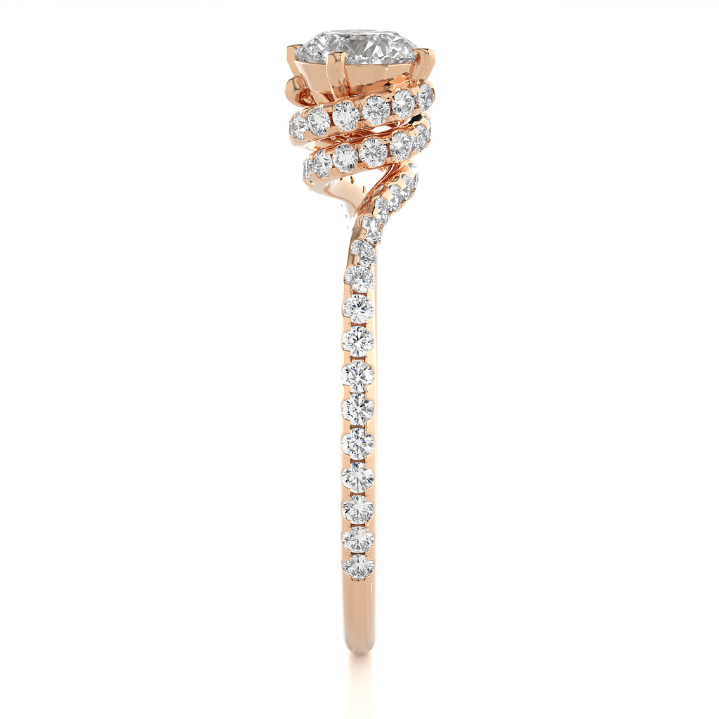 Elysian Twist Round Premium Lab Grown Diamond Ring