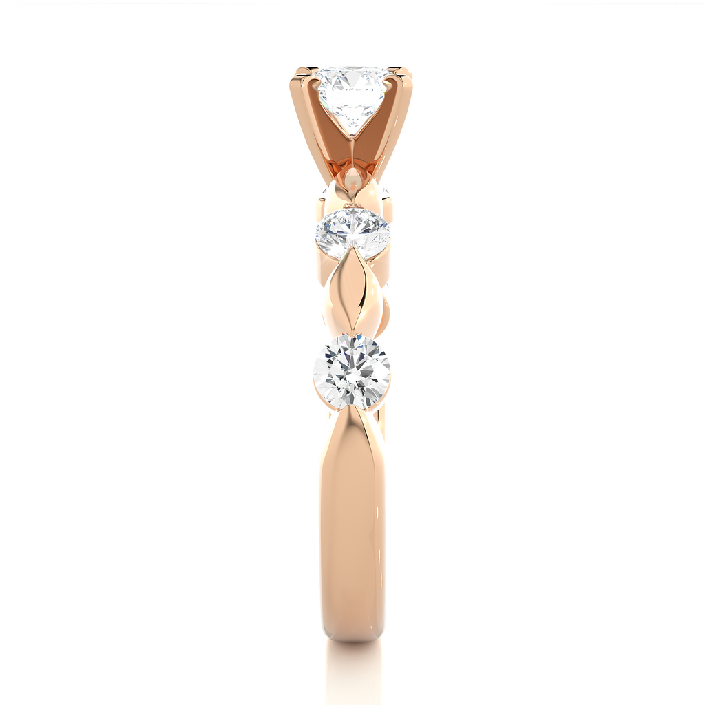 0.4+0.49 Ct Round Diamond Ring