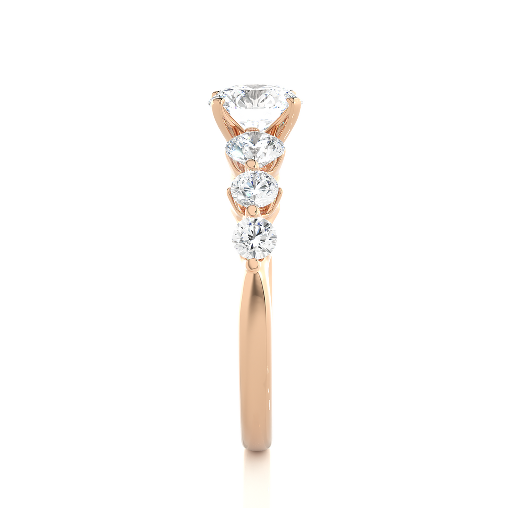 0.7+0.41+0.20+0.16 Ct Round Diamond Ring