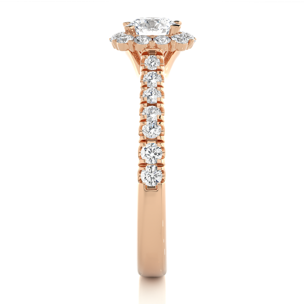 0.6+0.52 Ct Round Diamond Ring