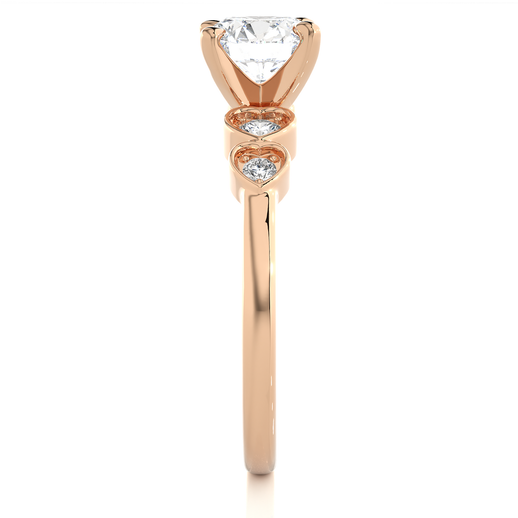 1.1+0.16 Ct Round Diamond Ring