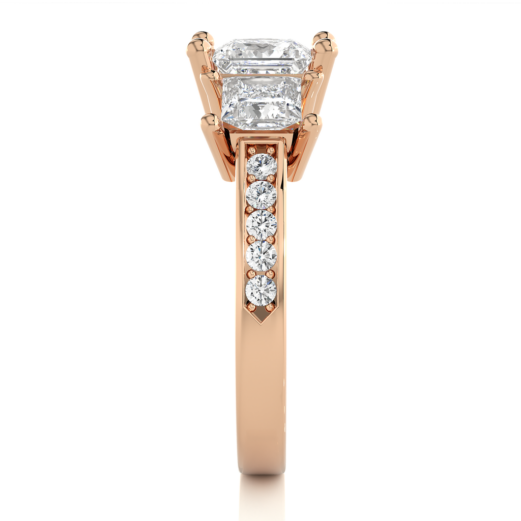 Eternal Fidelity Trilogy Ring made with Lab Grown Diamonds and Fine Gold