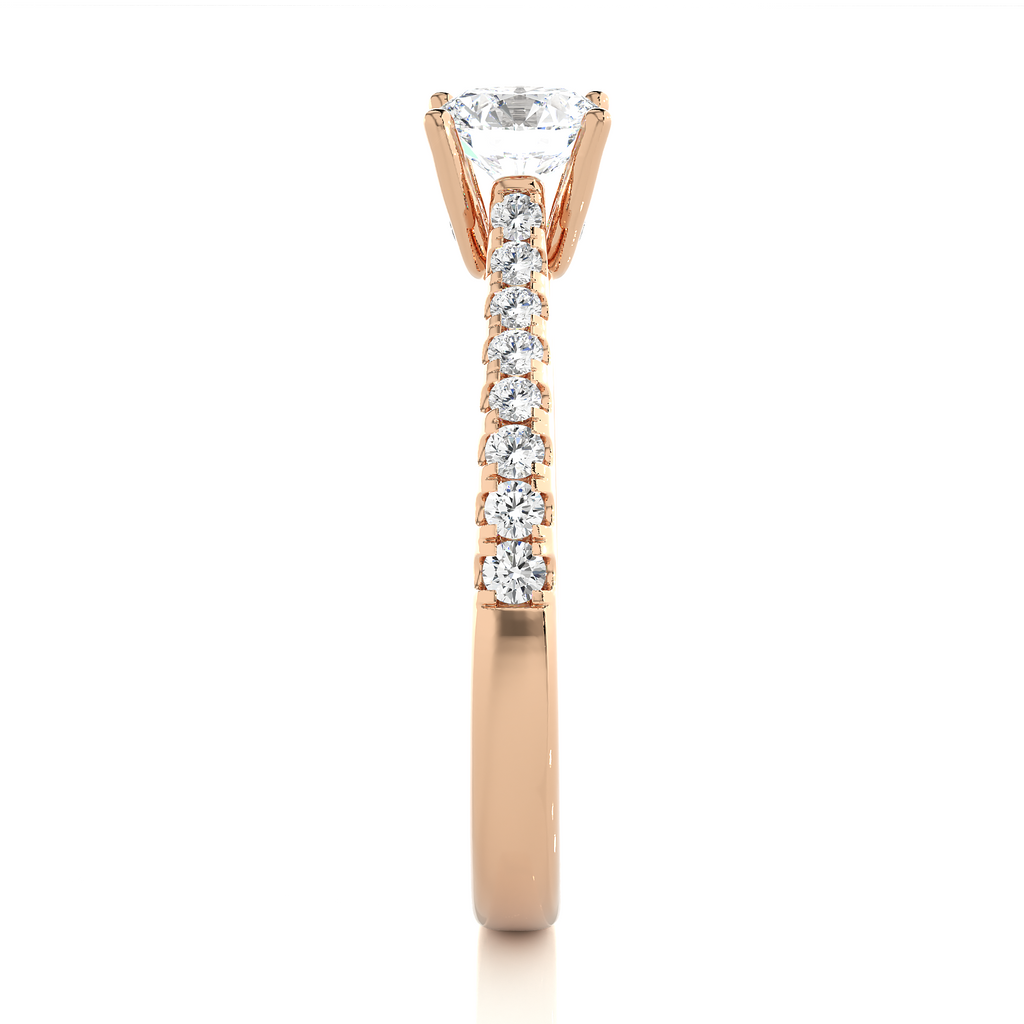 0.6+0.26 Ct Round Diamond Ring