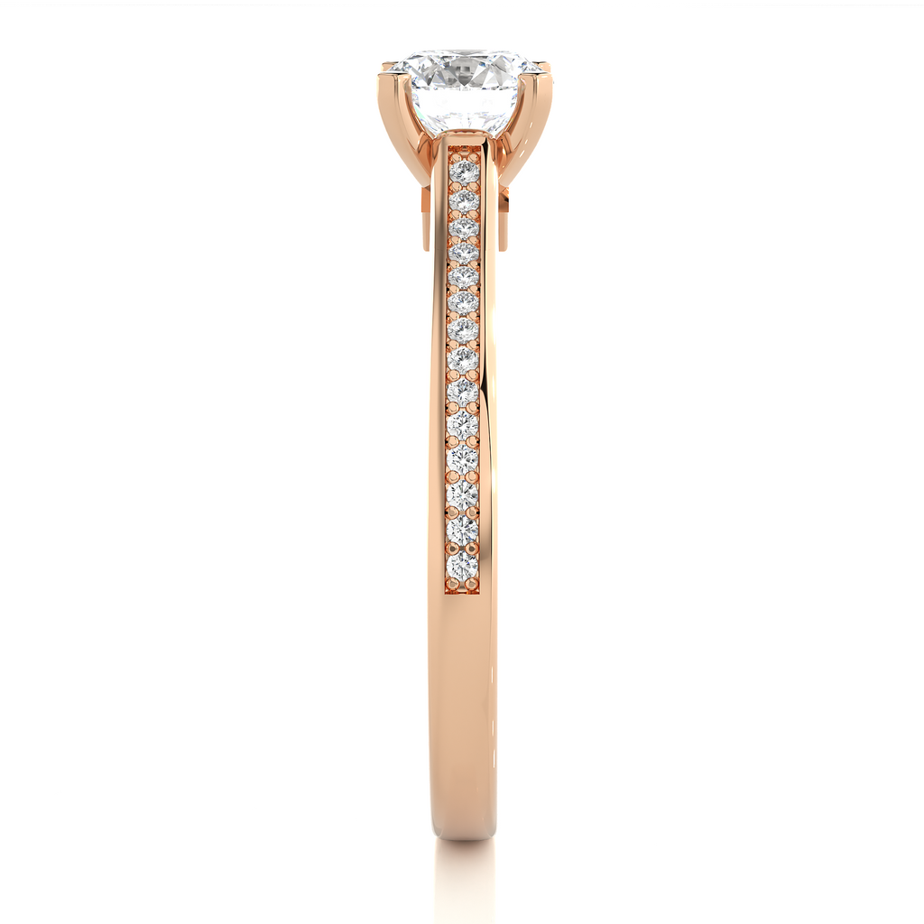 0.7 + 0.09  Ct Round Diamond Ring